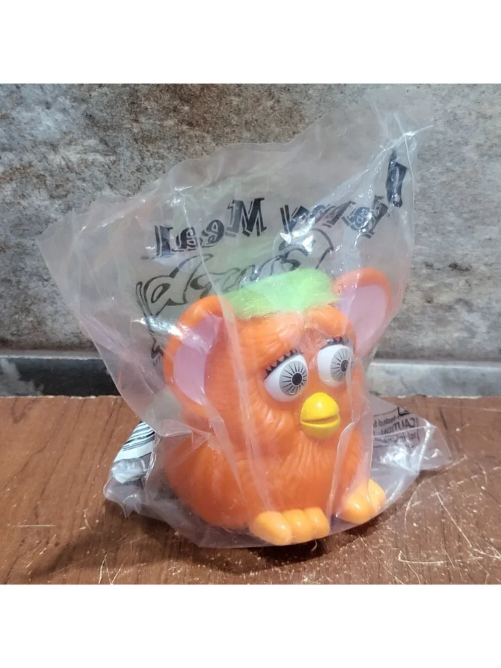 McDonalds Happy Meal Orange Lime Green Furby Toy 1998 Sealed Original Plastic Pa